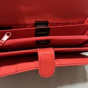 Beautiful dark coral wallet.